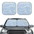thumbnail image 2 of Gaeub White Bule Glitter Foldable Auto Sun Blocker Visor, Sunshade for Car Front Window, Keeps Your Vehicle Cool - Small, 2 of 7