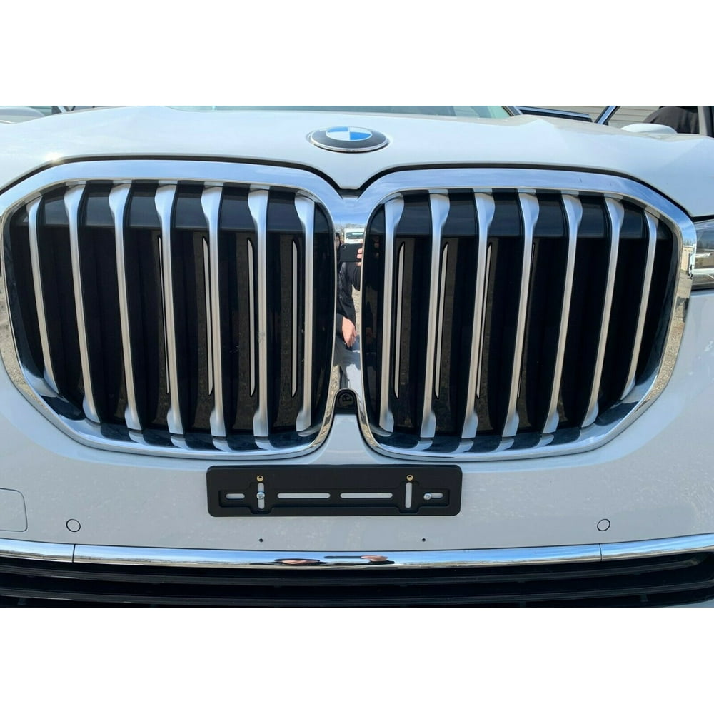 Front Bumper License Plate Bracket for BMW X7 + 6 Secure Screws