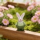 thumbnail image 4 of CaiYueKe Easter Bunny Figurine Resin Home Decor Tabletop Shelf Statue Spring Holiday Decoration Gift for Party Favors Centerpiece Cute Rabbit Ornament, 4 of 7