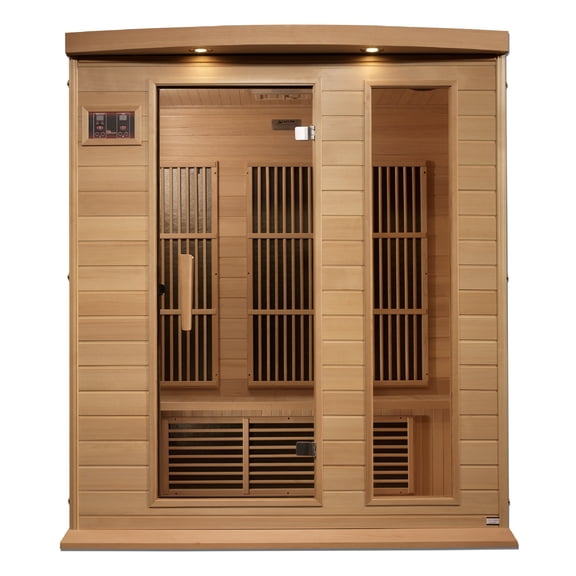 Maxxus Sauna MX-M306-01-FS CED Natural 3 Person Full Spectrum Infrared Sauna - Canadian Red Cedar