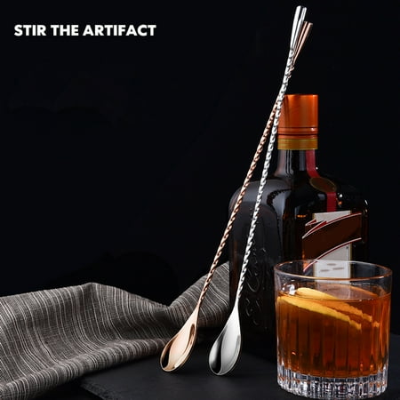 

Shangqer 1 PC Coffee Spoon Sturdy Not Rust Long Handle Cocktail Mixing Spoon Wine Mixer for Coffee