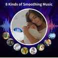 thumbnail image 4 of Projector Lamp LED Projector Bluetooth Music Mood Light with Remote Control Timer, 8 Color Changing Ocean Wave Effect Night Light Support Tf Card Aux For Gifts / Decoration / Children / Adults, 4 of 7