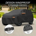 thumbnail image 4 of Unique Bargains Car Cover Aluminum Film Outdoor Full Car Cover All Weather Waterproof Protection with Driver Door Zipper Black for Lexus UX, 4 of 7