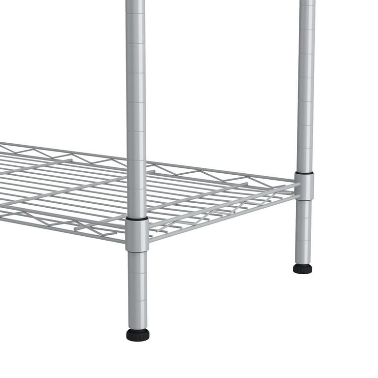 BATHWA 6-Tier Metal Wire Rack, Free Standing Shelving Unit, Adjustable  Heavy Duty Storage Shelves for Kitchen Organization, with Leveling Feet and