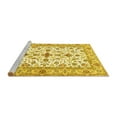 thumbnail image 2 of Ahgly Company Machine Washable Indoor Square Persian Yellow Traditional Area Rugs, 4' Square, 2 of 4