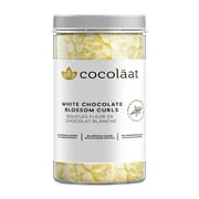 Cocoläat White Chocolate Blossom Curls | Resealable Jar | 12 oz