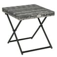 thumbnail image 1 of Outsunny Rattan Coffee Table Folding Patio Outdoor Side Table, Grey, 1 of 10