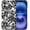 Black and white floral printing, variant on for iPhone 17 Pro Max Case,Hybrid 2-Layer Hard Shell + Silicone Protective Case -Resistant Shockproof- Halloween Flowers Bat Spider