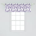 thumbnail image 2 of Ambesonne Floral Valance Pack of 2, Thriving Season Plants, 54"X18", Violet and White, 2 of 4