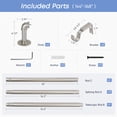 thumbnail image 6 of KoshiMe 1 Inch Nickel Wrap-Around Curtain Rod, 144"-168" Heavy Duty Industrial Curtain Rods for Windows, Mount Wall or Ceiling,Easy Install, 6 of 7