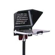 Walmeck Teleprompter Phone and DSLR Recording Mini Teleprompter for Pad Tablet Portable Smartphone Camera Prompter with Phone Holder Support Wide Lens Adapter Rings for Video Recording Live Streamin