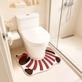 thumbnail image 4 of YiJuHui U Shape Bathroom Rug Set Non Slip Absorbent Diatomite Bath Mat Quick Dry Toilet Floor Mat Washable Cute Decor for Bathroom Safety, 4 of 6