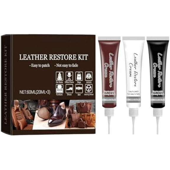 Advanced Leather Repair Gel, Leather Repair Kit for Car Interior, Vinyl Repair Kit for Car Seat Furniture Couch Repairing, Material Restoring