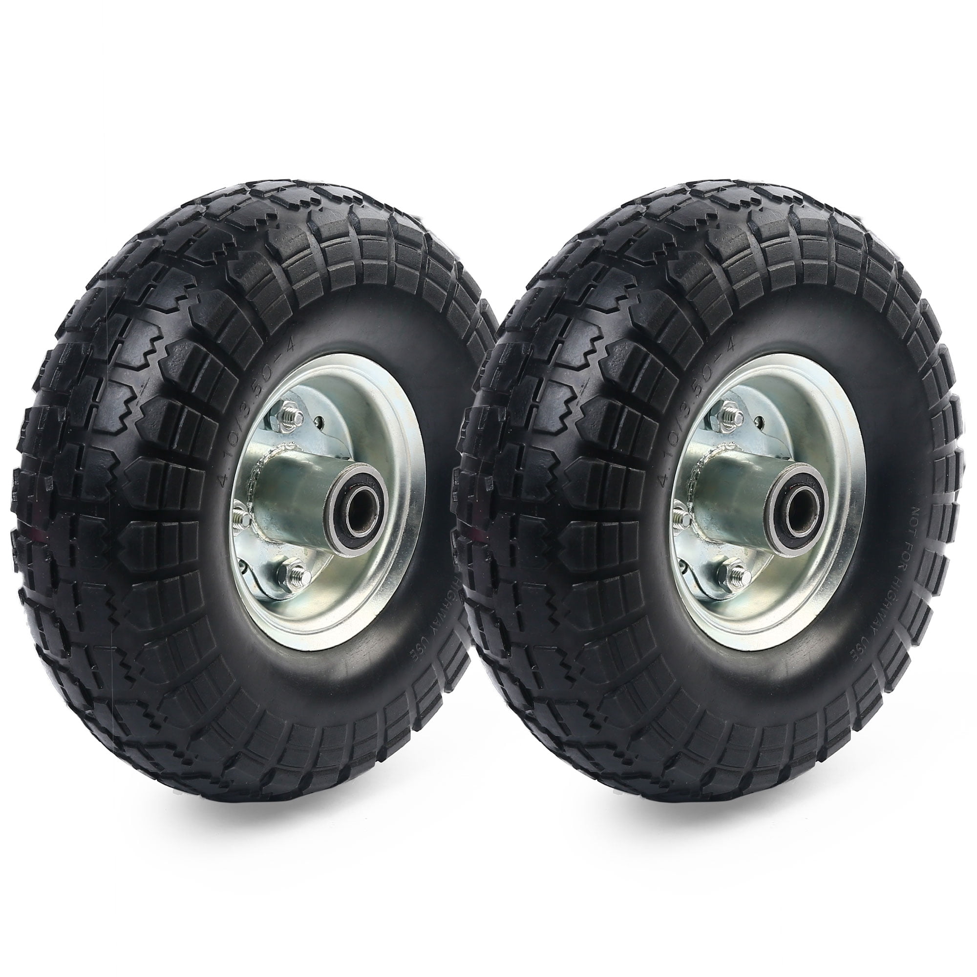 NK Heavy Duty Solid Rubber Flat Free Tubeless Hand Truck/Utility Tire Wheel ... 