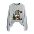 thumbnail image 6 of ZHOUCHANKIDS Classic Cute Sweaters Christmas Sweaters for Women with Fun Patterns and Animals Lightweight Sweaters Winter Outfits Grey XXL, 6 of 6