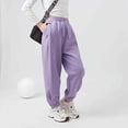 thumbnail image 2 of Huanglei Girls Active Pants Jogger Sweatpants With Pockets Kids Trousers Casual Solid Pants, 2 of 3