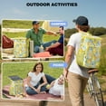 thumbnail image 4 of Yellow Lemon Print Backpack Cooler, Leakproof Insulated Lunch Bag for Tropical Trips and Summer Fun, 4 of 6
