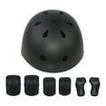 thumbnail image 3 of Juego de 7 cascos de bicicleta para niños, rodilleras, coderas, muñequeras y equipo de protección para patinaje. Negro, 3 of 9