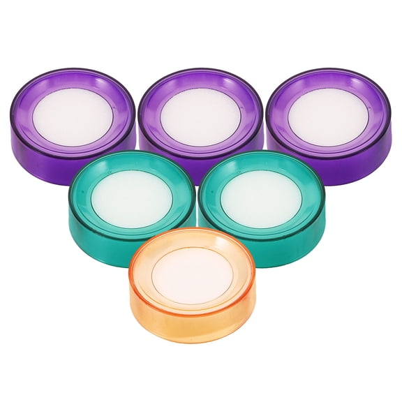 FRCOLOR 6Pcs Finger Moistener Sponge Cups for Accurate Counting and Efficient Filing Assorted Colors