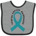 thumbnail image 3 of Inktastic Ovarian Cancer Awareness Ribbon Boys or Girls Baby Bib, 3 of 4