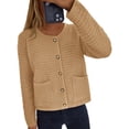 thumbnail image 4 of Suéter PRETTYGARDEN Cardigan con Botones Manga Larga Khaki Talle M, 4 of 8