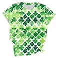 thumbnail image 4 of TrendVibe365 St Patricks Day Womens T Shirts Plus Size Short Sleeve Green Plus Size with Crew Neck Polyester Casual St. Patricks Day Blouse Tops for Irish Themed Gifts S, 4 of 5