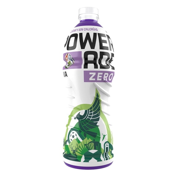 Bebida Powerade sabor uva con electrolitos sin azúcar 1 l