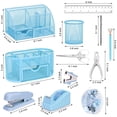 thumbnail image 2 of Set de organizadores y accesorios de escritorio Froidesente Blue 17 en 1, 2 of 9