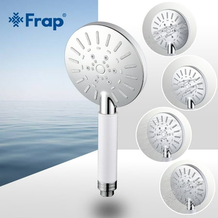 Handheld Push Button FRAP 4 Modes Function Shower Head and Handheld Combo Convenient Push-Button,Chrome-plating ()