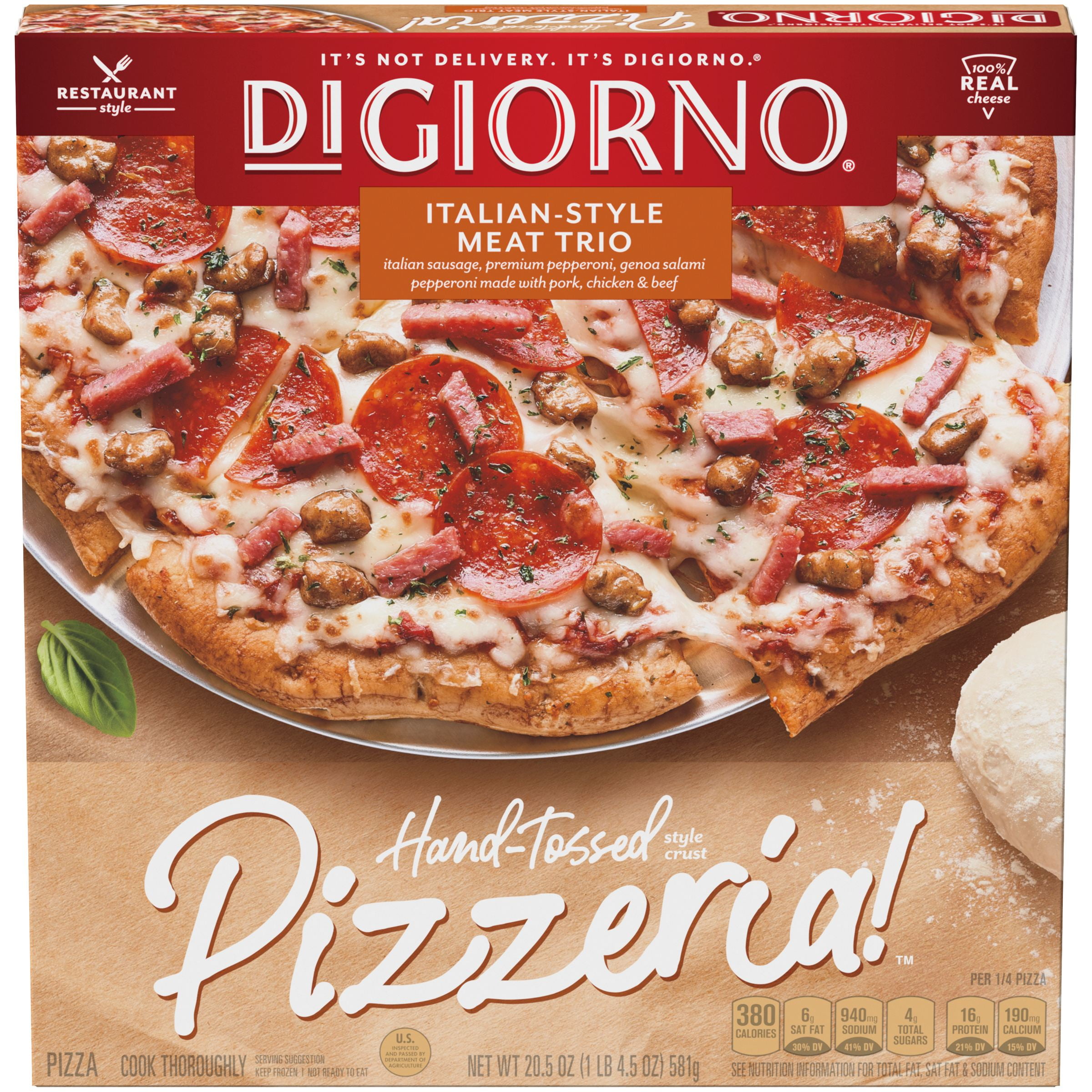DIGIORNO PIZZERIA! ItalianStyle Meat Trio HandTossed Style Crust