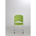 thumbnail image 3 of Safco Chaise d'Appoint Moderne en Plastique avec Pieds Droits, Vert (Ensemble de 2), 3 of 5