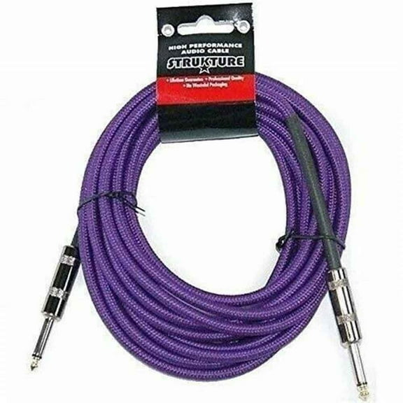 Strukture Purple Woven Guitar Cable - 18.5 ft