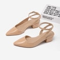 thumbnail image 2 of Pennysue Women's Low Heel Sandals Pointed Toe Ankle Strap PU Leather Dress Shoes Block Heel Summer Casual sandals, 2 of 5