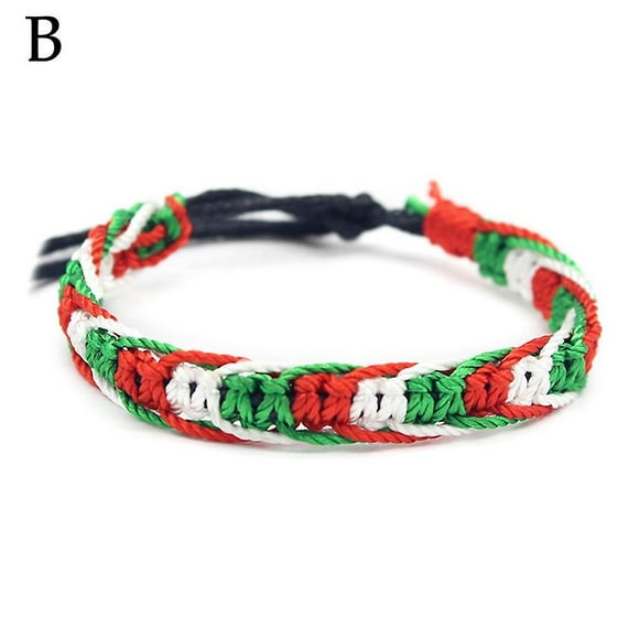 Palestine Bracelets Country Flag Code Bracelet Handmade Friendship Bracelets