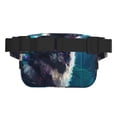 thumbnail image 3 of Balery Colorful Plant Wolf Mochila Cinturón para Mujeres y Hombres, Bolsa de Cintura Impermeable de Doble Capa con Correa, 3 of 9