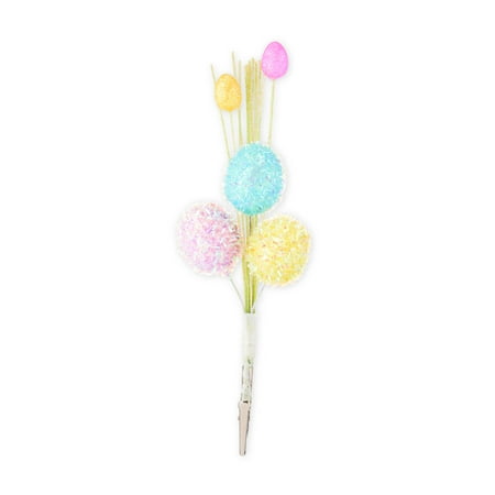 Way to Celebrate Easter Tinsel Egg 9" Decorative Clip, Assorted Pastels