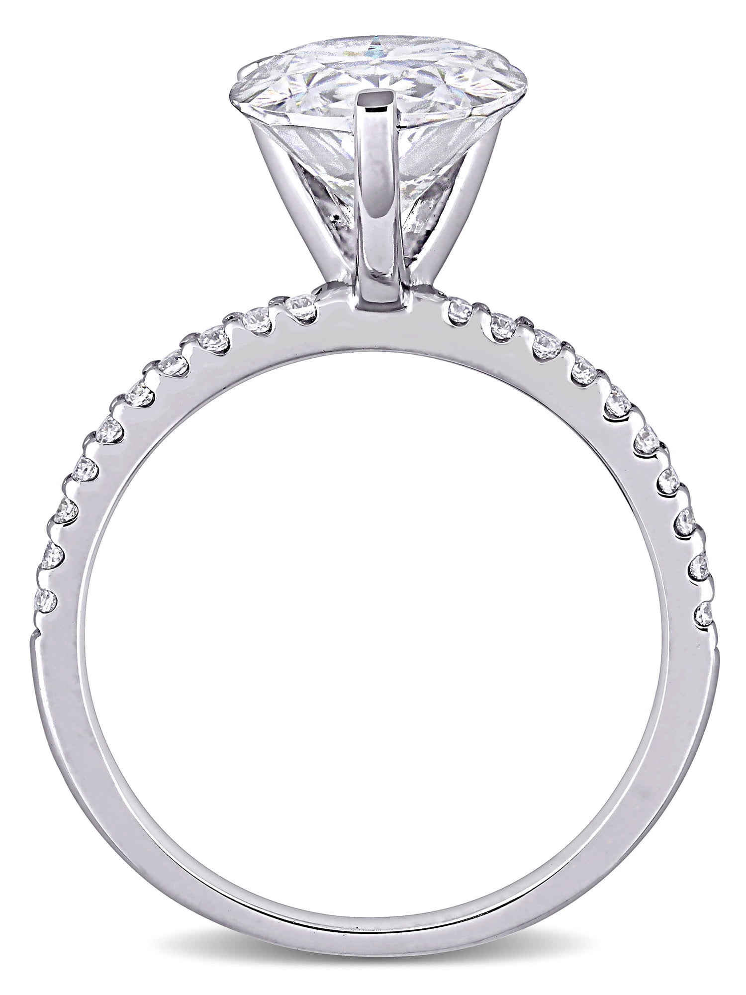 Everly Women's Moissanite 10K White Gold Engagement Ring