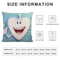 thumbnail image 5 of Smiling Tooth Dental Cartoon Character Design Pillowcase, 5 of 5