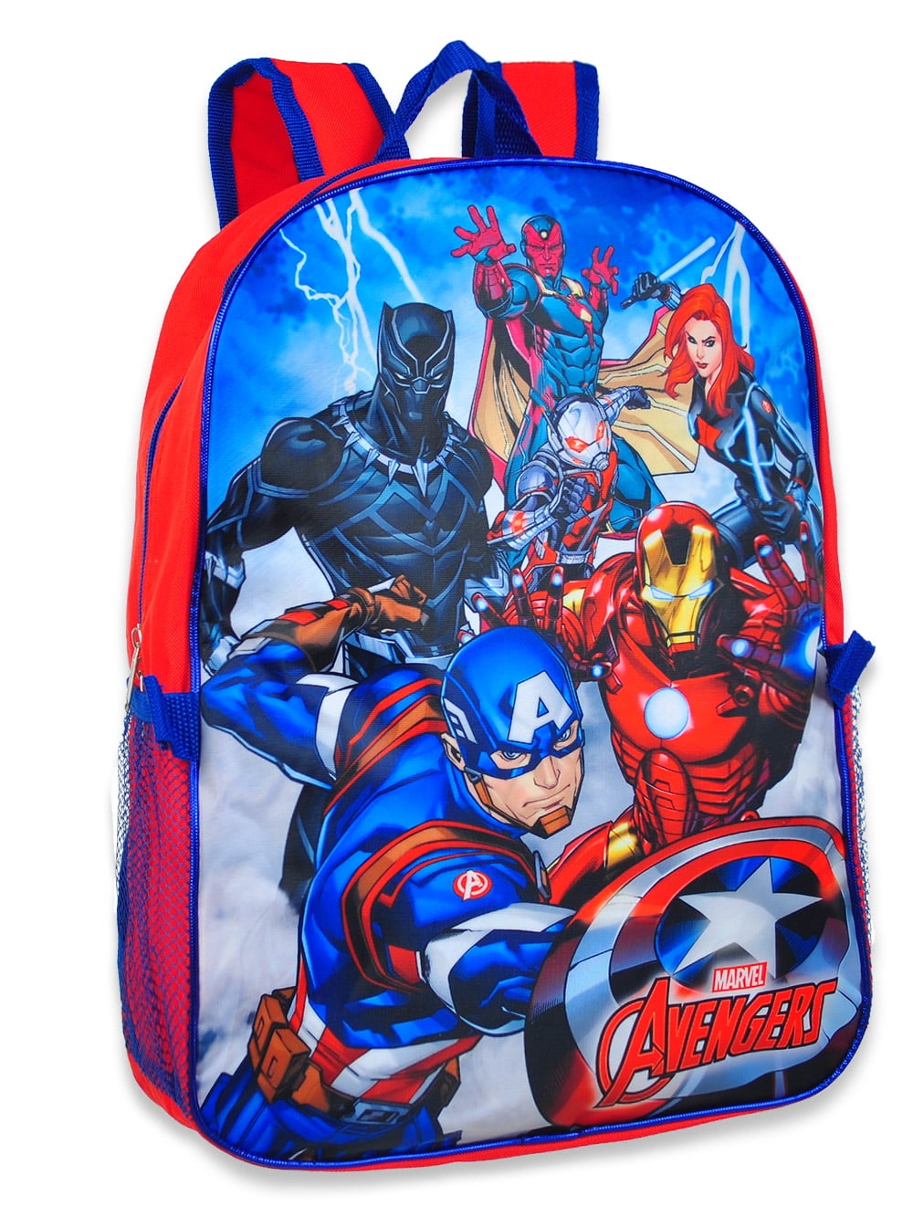 Marvel Avengers 16" Backpack With Detachable Matching Lunch Box Featuring Ant-Man, Black Panther and Other Super Heros