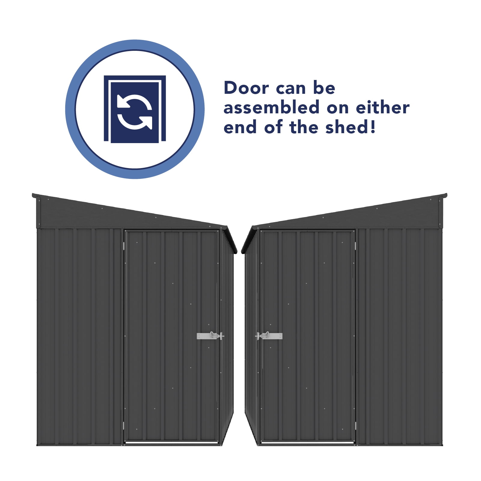 Absco Durango 5' x 10' Metal Bike Shed - Monument