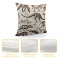 thumbnail image 4 of Throw Pillow Cover Dinosaurs Prehistoric Animals Skeleton Biology Historic Antique Wildlife Artwork Decor Lumbar Pillow Case Cushion for Sofa Couch Bed Standard Queen, 4 of 5