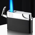 thumbnail image 4 of Metal Wheel Flint Lighter Refillable Butane Gas Ignition Tool Classic Sound Fire Starter Gift Box Set Portable Pocket Lighter, Durable Metal Construction Outdoor Camping Everyday Use Utility, 4 of 7