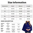 thumbnail image 3 of Women's Elegant Woolen Cape Coat - Solid Color Waist Tie Hooded Outerwear, Stylish Warm Winter Jacket, Royal Blue Size XL, 3 of 6