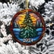 thumbnail image 1 of Christmas Acrylic Pendant Concave Textured Round Pendant Decoration, 1 of 6