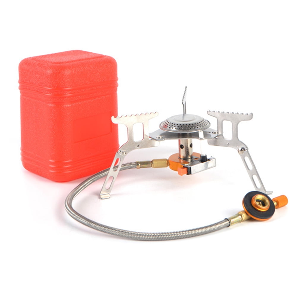 Camping Gas Stove, Windproof Backpacking Hiking Stove, Portable Lightweight Outdoor Folding Camp Stove