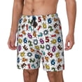 thumbnail image 2 of Uemuo Colorful Numbers Pattern Mens Swim Trunks Quick Dry Board Shorts with Mesh Lining, Stretch Beach Shorts Quick Dry No-Chafing Board Shorts-Small, 2 of 9