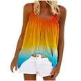 thumbnail image 1 of Cameland Mode Femme Été Col Rond Sans Manches Imprimé Camisole Décontractée Blouse, 1 of 5