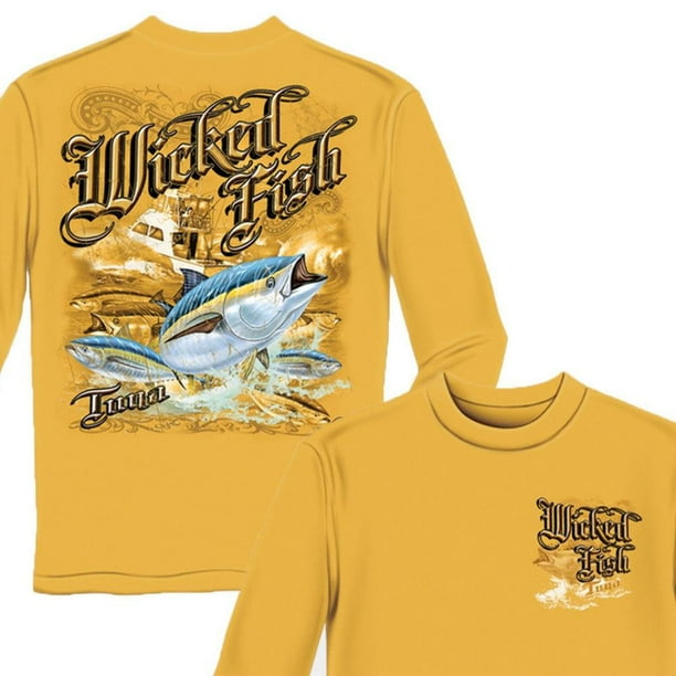 Wicked Fish Tuna Hooded Sweatshirt by Yellow L Walmart Business Supplies