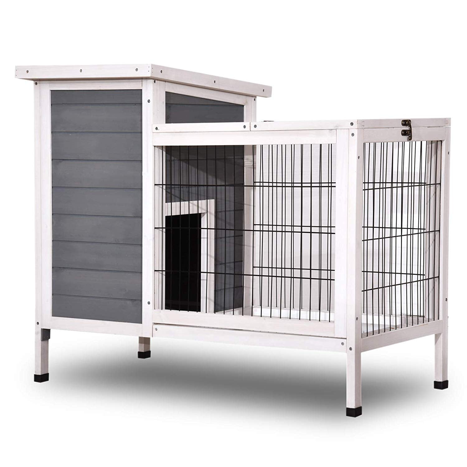 lovupet wooden rabbit hutch