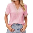 thumbnail image 2 of Casual Tops for Women 2026 Womens Graphic T Shirts V Neck Dressy Blouses for Women Plus Short Sleeve Shirts for Women Office, 2 of 4
